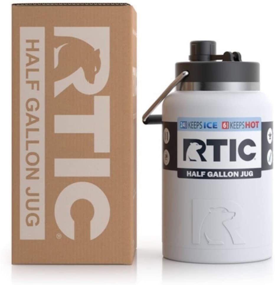 送料込■RTIC HALF GALLON JUG 1.9L アールティック　ハーフガロンジャグ　ステンレス　ホワイト　■YETI STANLEY  イエティ ダブルウォール