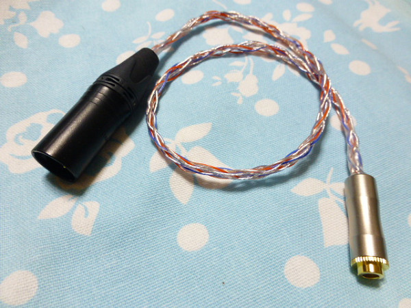 4 4mm5極 (メス)→ XLR コネクタ 4ピン 変換ケーブル オーグライン +pt