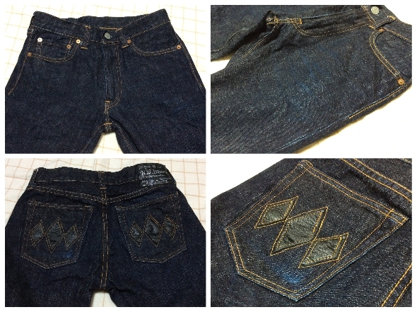 送料710円~ ※ファスナー波打ち size 26 R.J.Blues RJB デニム ジーンズ パンツ FLAT HEAD フラットヘッド_画像8