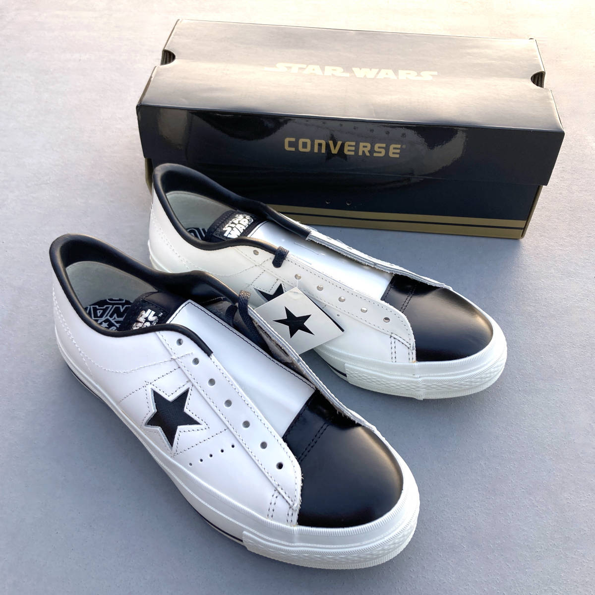 STARWARS × CONVERSE ONE STAR OX ホワイト×ブラック US9 27.5cm 限定コラボ 別注 ワンスター ONESTAR スターウォーズ 日本製 スニーカー_画像1