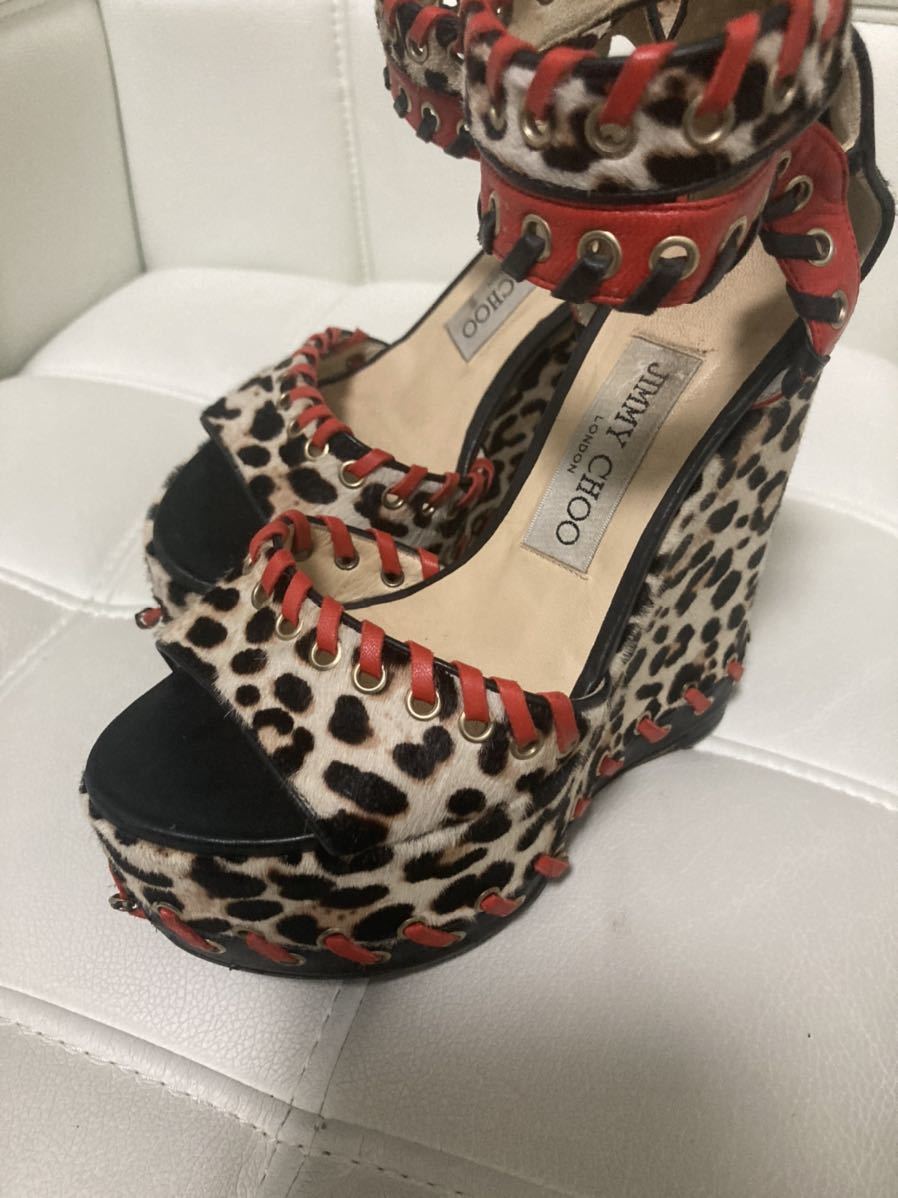 ジミーチュウ JIMMY CHOO レオパード柄 ハイヒール サンダル の商品