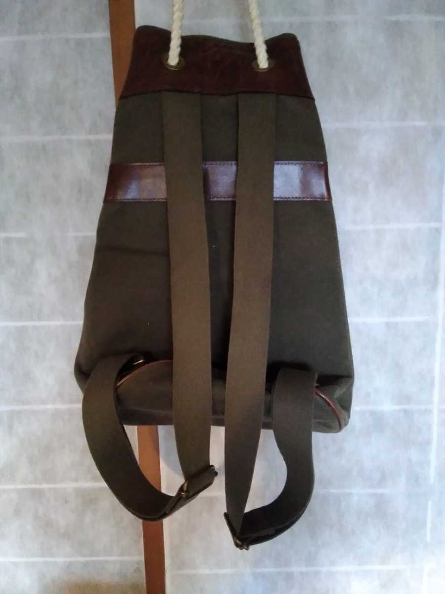  быстрое решение United Bamboo United Bamboo LE BAC рюкзак / парусина × кожа / хаки × Brown кожа обычная цена /\\13,200