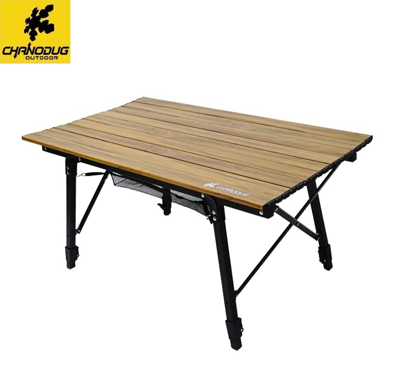 *CHANODUG OUTDOOR* wood grain HIGH&MIDDLE&LOW 3WAY aluminium roll table * outdoor table * camp table * height modification possibility *4