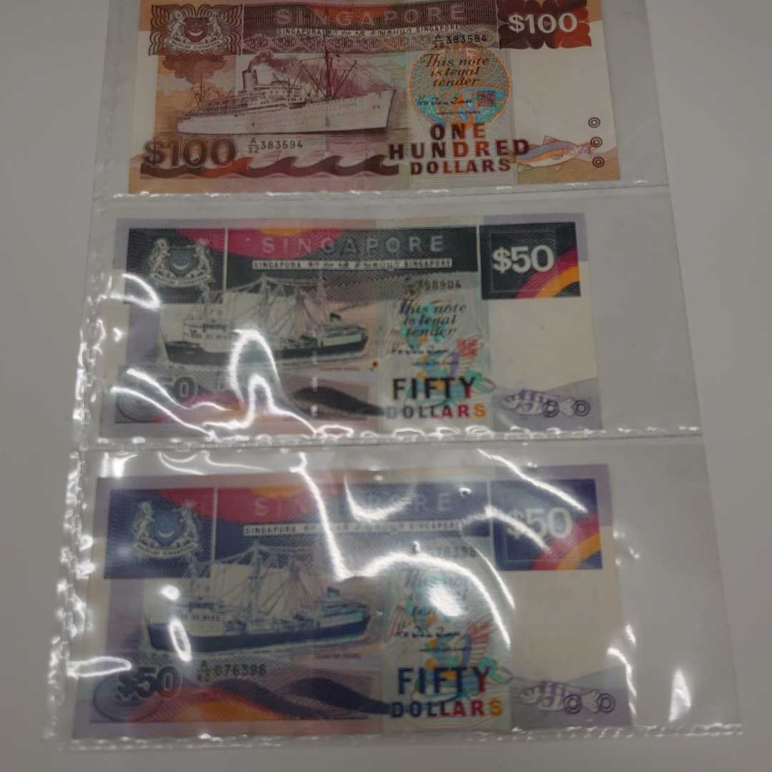 シンガポールドル紙幣 2021年最新海外 旧紙幣 コンプリート 4周年記念イベントが ピン札 1140