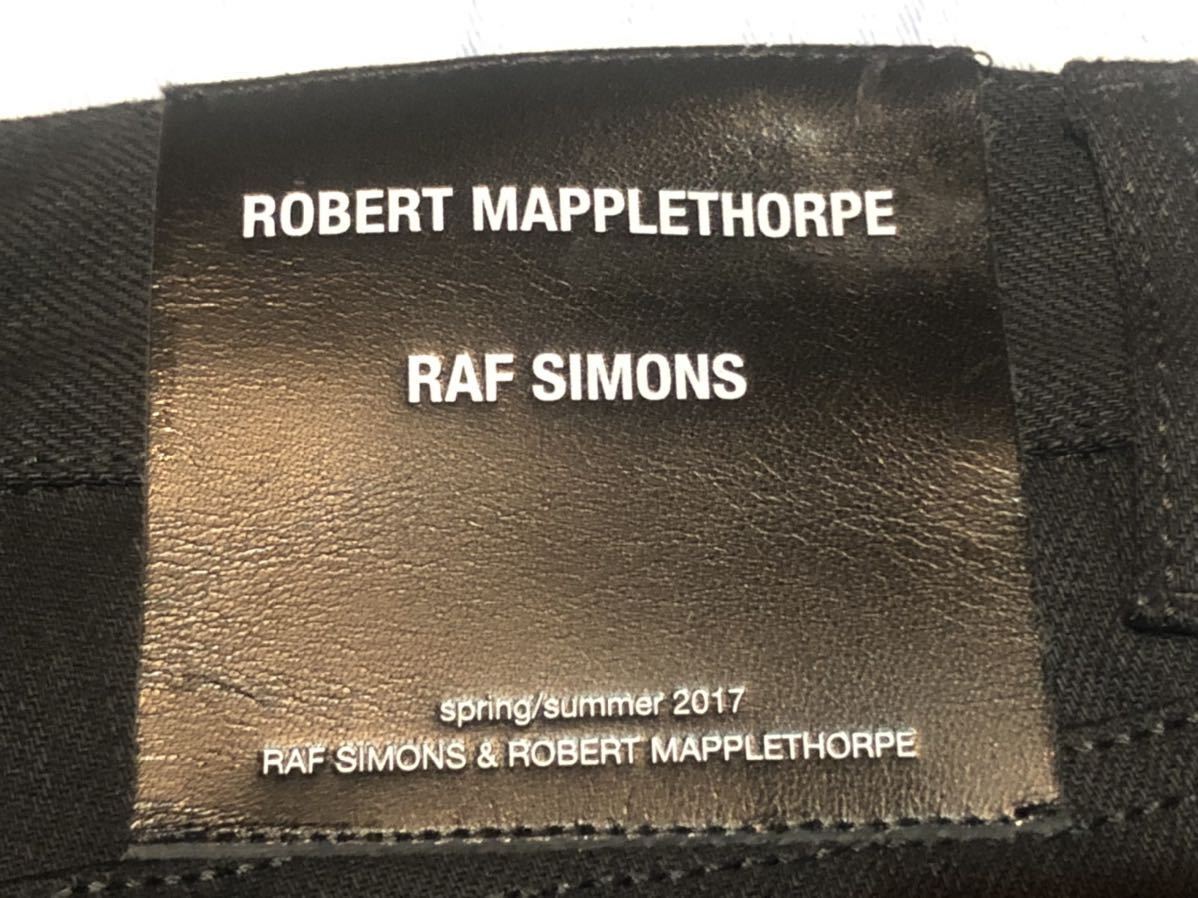 RAF SIMONS 17SS ROBERT MAPPLETHORPE スキニー　パンツ　ラフシモンズ ロバートメイプルソープ　エプロン付き　試着のみ　 ブラック　28