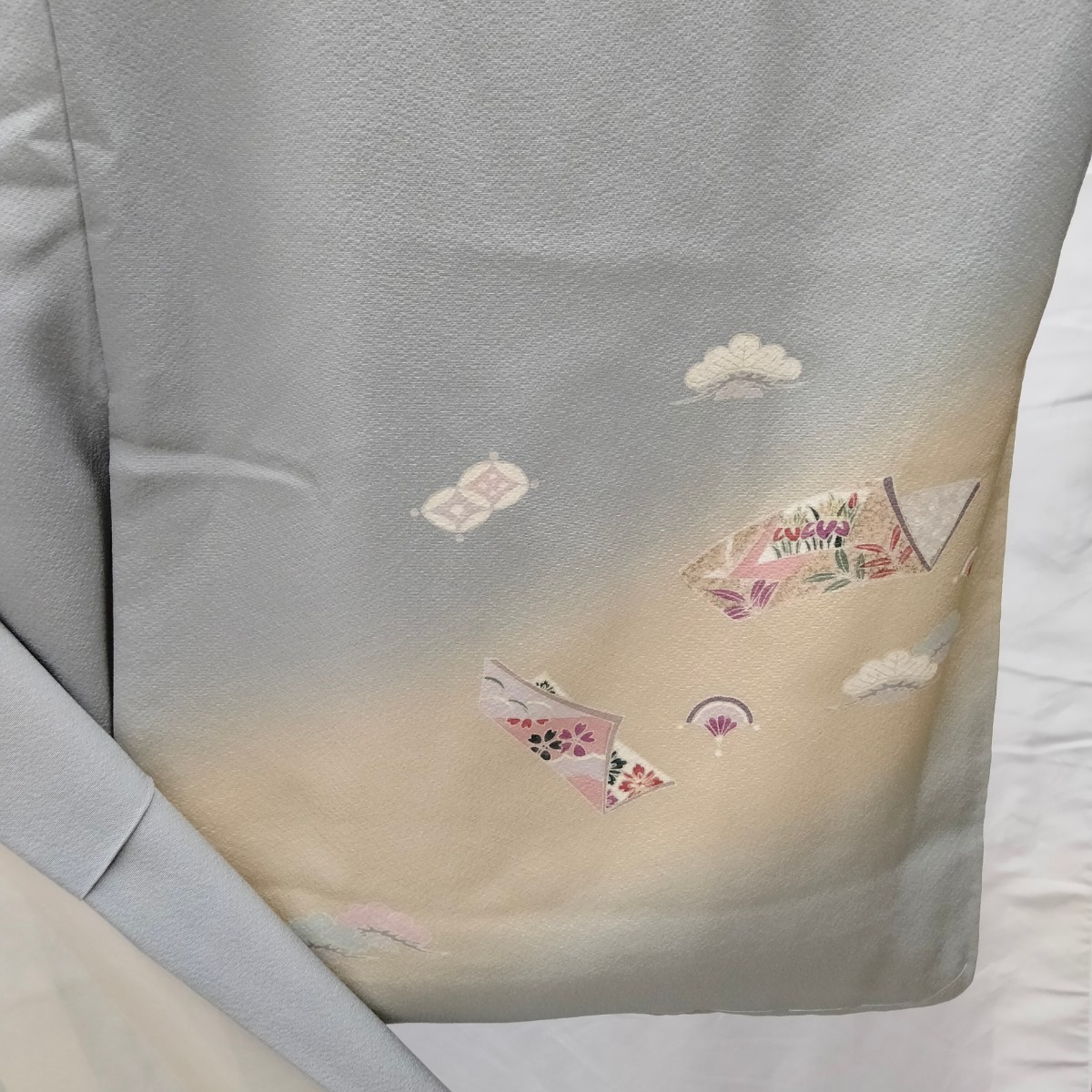 訪問着 屏風 松竹梅 四季の花 着物 正絹