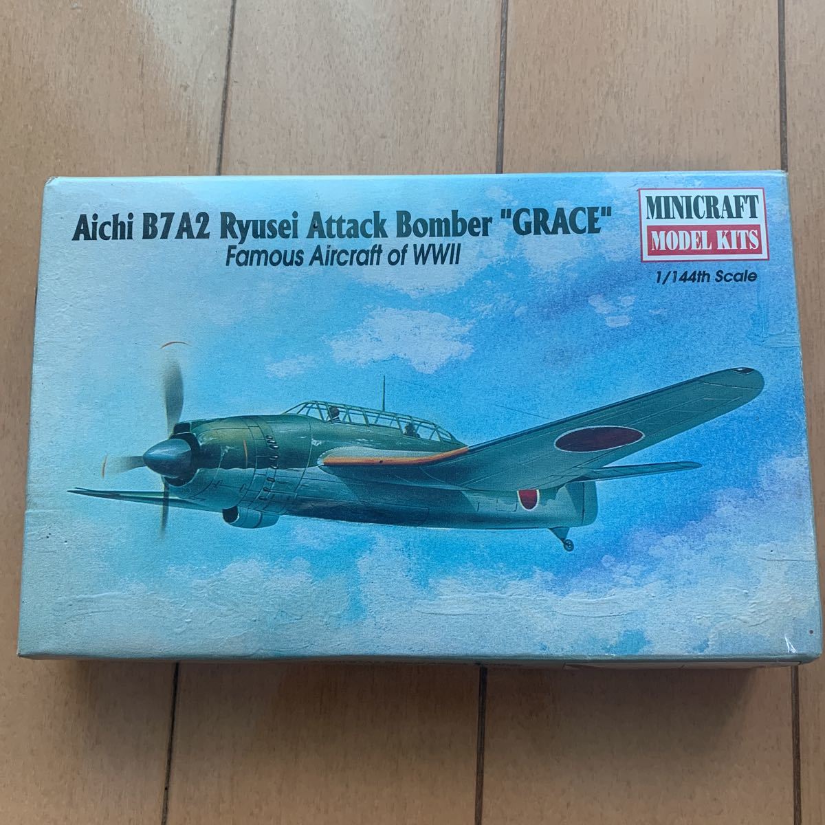 ［ジャンクプラモデル］(189) Minicraft ミニクラフト　Aichi b7 a2 Ryusei Attack Bomber Grace ww2 1 144thスケール14436 プラモデル_画像1