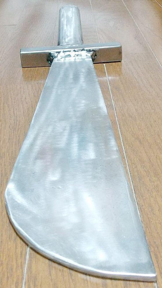 模造刀 金属製 全長68㎝トレーニングソード　山賊刀、バイキングソード　筋トレ_画像5