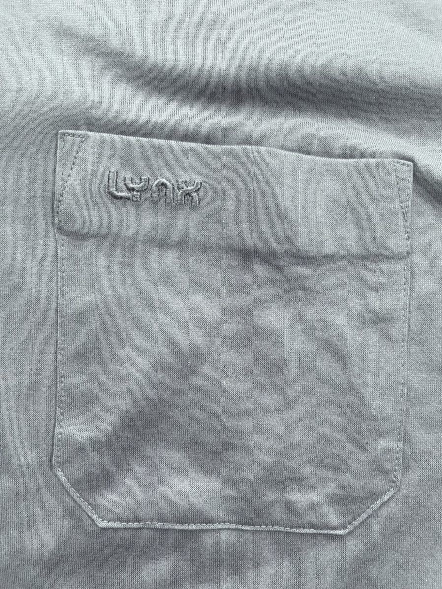 ★Lynx リンクス★コットン素材で着心地の良い！グレーカラーメンズ半袖ポロシャツ/L