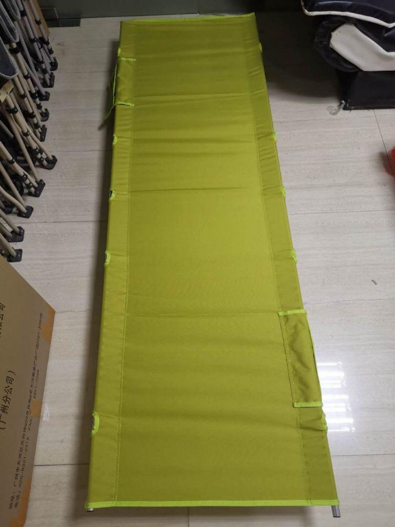 新品　軽量　折り畳み式　アウトドアコット　ベッド　ローコット　組み立て式　黄緑