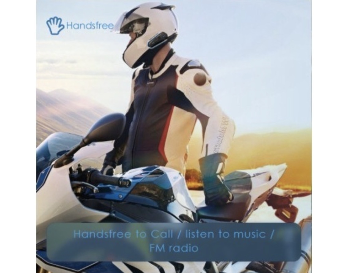 【新品 未使用】インカムバイク・防水ワイヤレス・ヘルメットヘッドセット・簡単操作 Bluetooth マイク付き_画像6