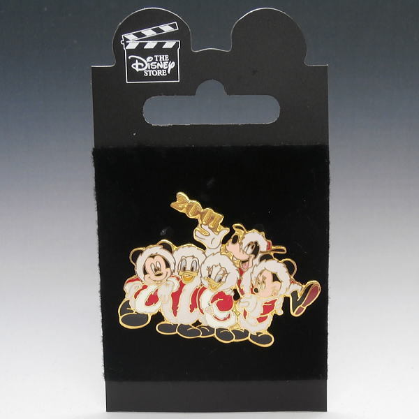  Disney Mickey other pin badge (2001 Christmas ) Disney store production end goods new goods minnie Donald daisy Goofy 