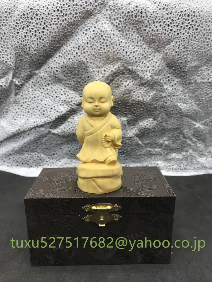 小坊主 仏教工芸品 仏教美術 精密細工 彫刻工芸品 精密細工 置物 職人手作り_画像4