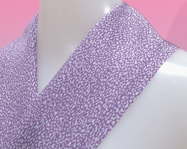 オリジナル半衿 235 正絹 明るい紫に泡風模様 クリックポスト発送(ポスト投函　時間指定不可)_画像2