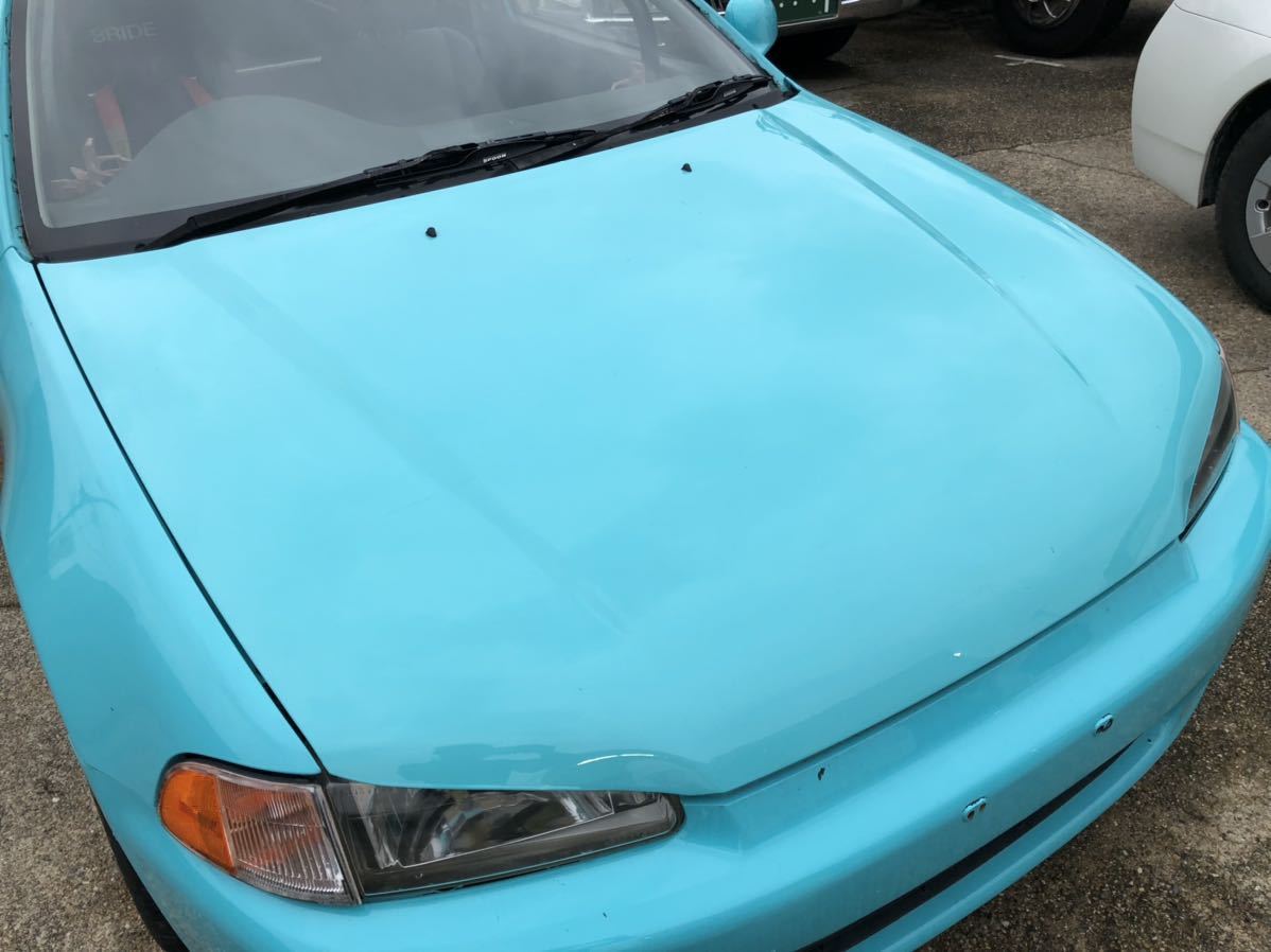 EJ1 EG6 バッドフェイス加工 ボンネット Yahoo!オークション - EG6 シビック ボンネット 純正 バットフェイス