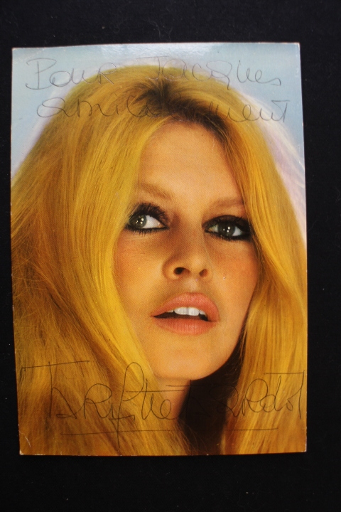 フランス人女優 ブリジット・バルドー(Brigitte Bardot) 直筆サイン