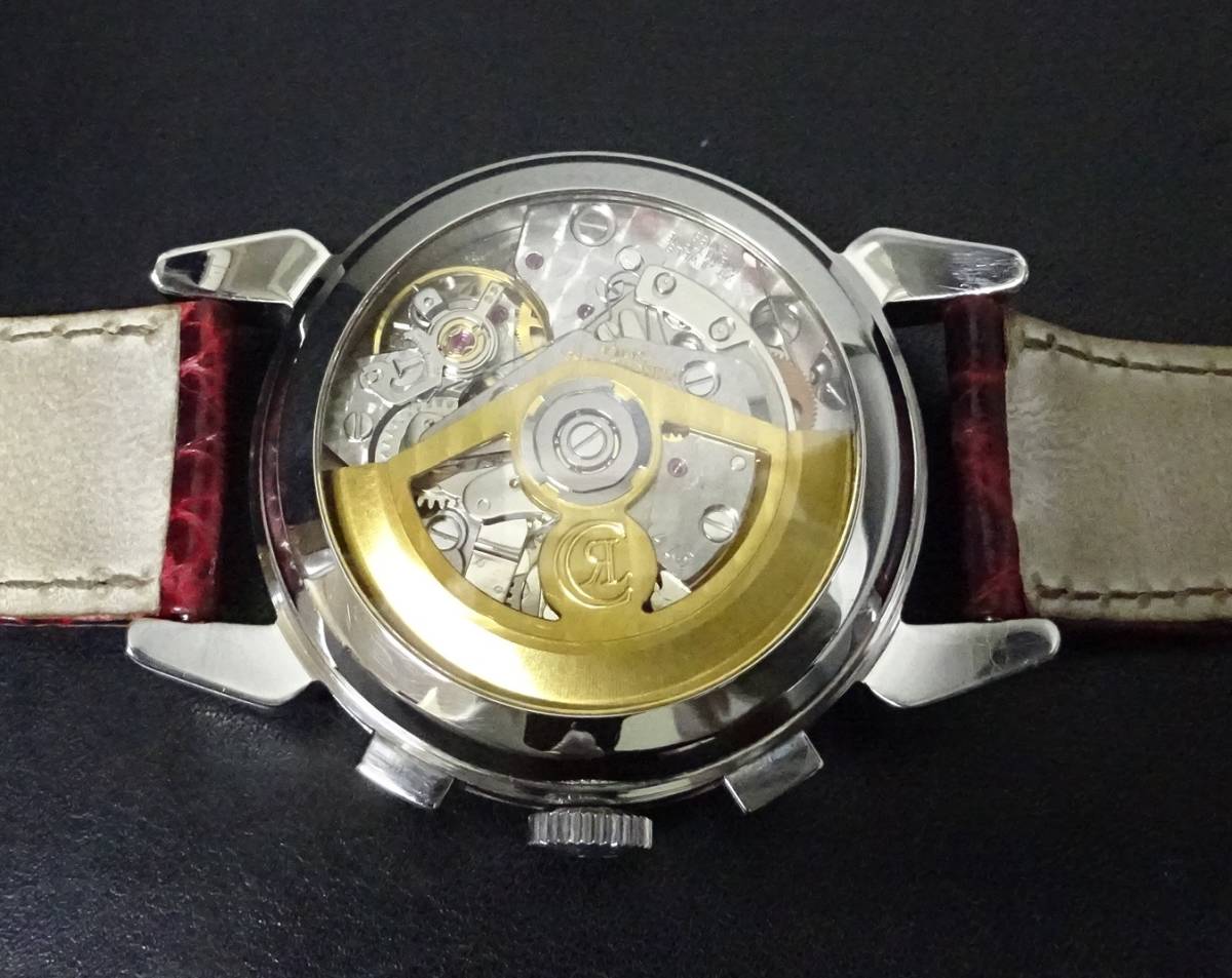  античный Chronoswiss Chronoswiss Classic хронограф CH7403 самозаводящиеся часы серебряный циферблат мужской размер подлинный товар 