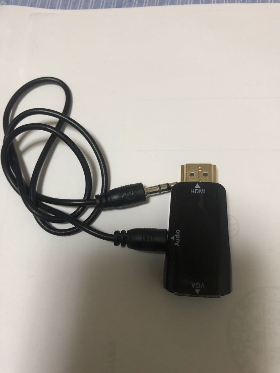HDMI-VGA 変換アダプター HDMIタイプA オス ⇒VGAメス音声ケーブル付属 HDMIメス→メスオマケ付き　