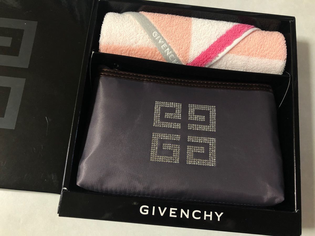 新品【ジバンシィ】GIVENCHY ジバンシー （ジバンシイ ）　タオルハンカチ　ポーチ　セット