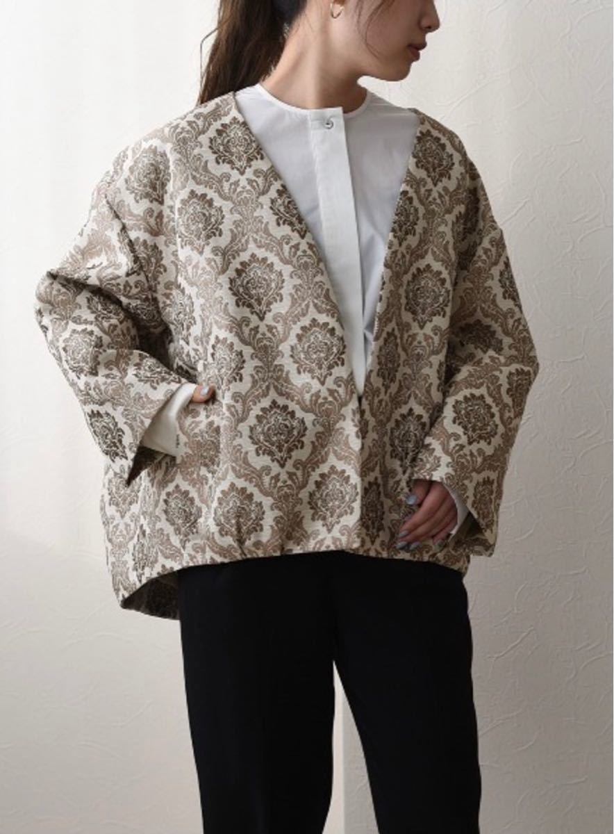 エイミーロウ ジャガード コクーンコート 美品