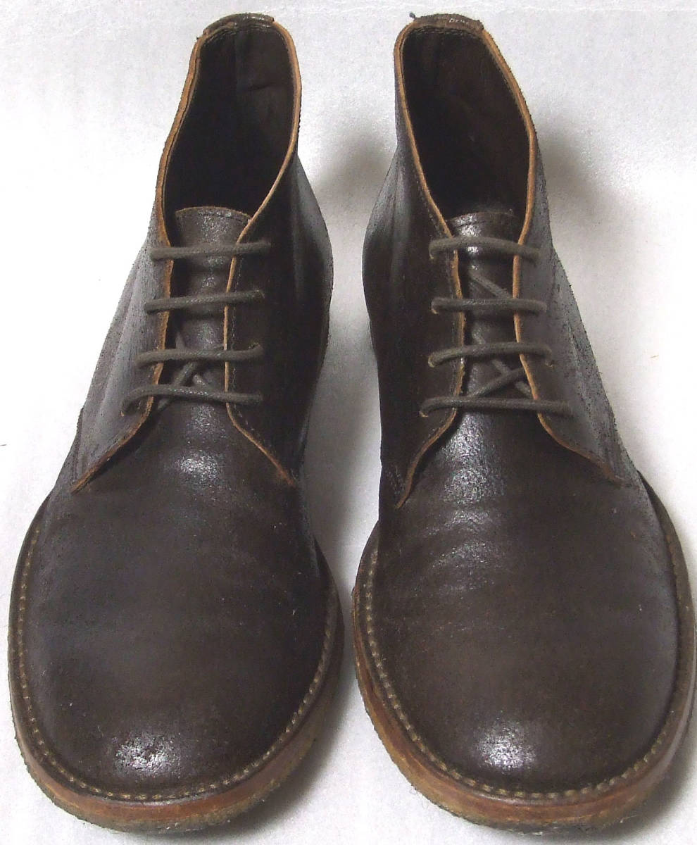 ■COLLECTION PRIVEE?UOMO【40-DBWN】made in ItalyバケッタレザーBOOTコレクションプリヴェ希少極美品_画像2