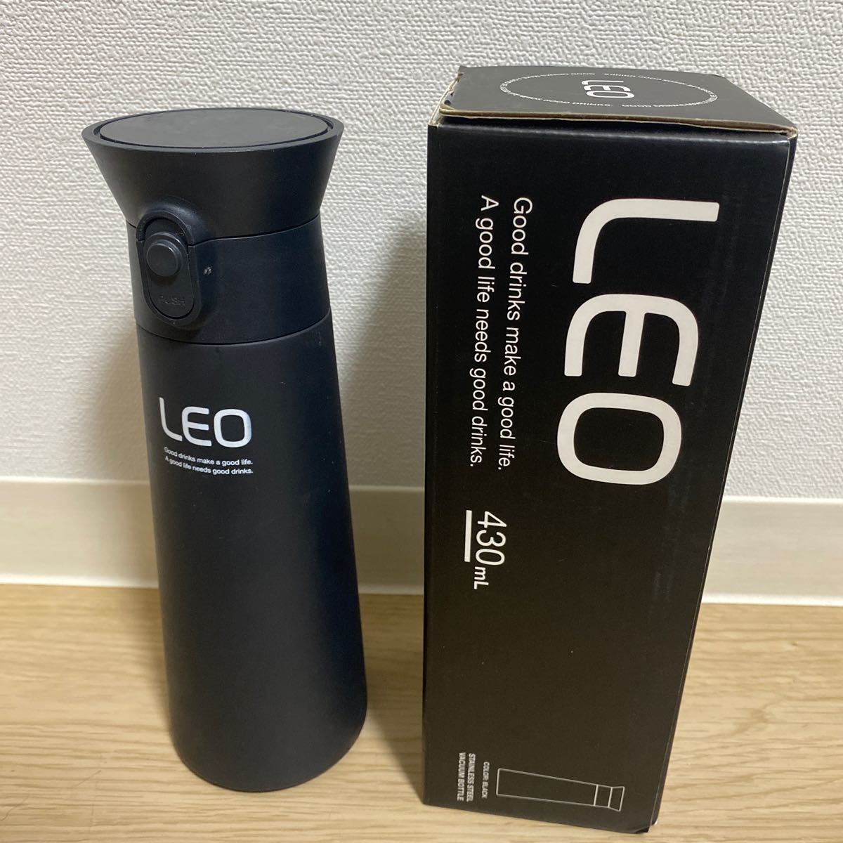 LEO-430YD(B) [ステンレスボトル 0.43L ホワイト] cado 水筒 カドー 