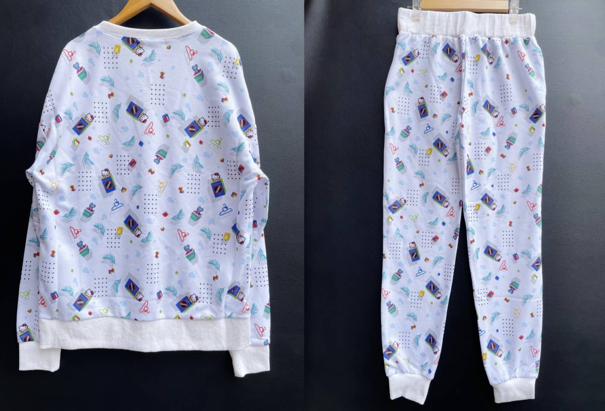 新品タグ付き HelloKitty × galaxxxy × ebay ハローキティ ギャラクシー コラボ 総柄 上下 セットアップ スウェット パンツ size F 原宿_画像2