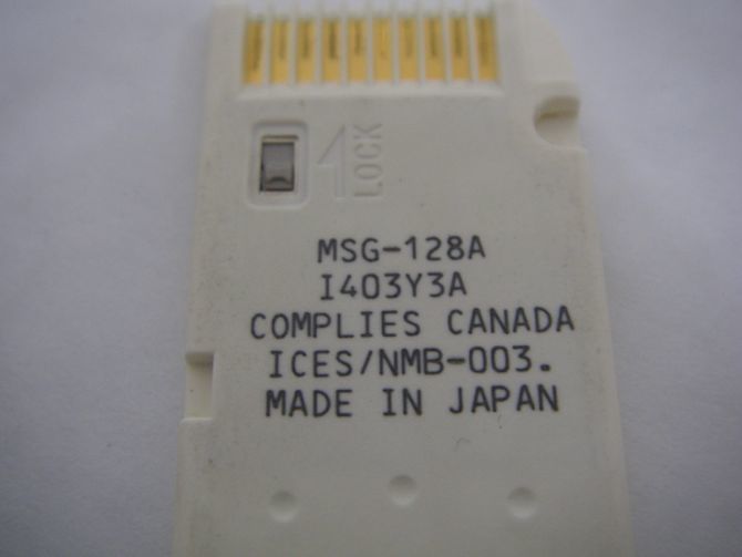 1658 Sony MAGICGATE MEMORYSTICK 128MB 中古_画像3