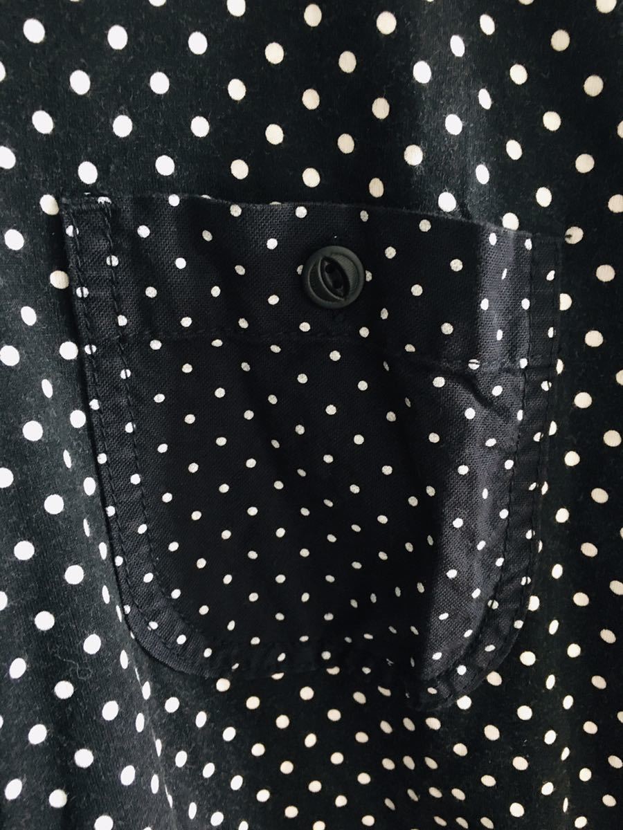 [* rare * masterpiece * men's M* free shipping!] Comme des Garcons Homme . pocket Polka dot polka dot preliminary button attaching T-shirt COMME des GARCONS HOMME