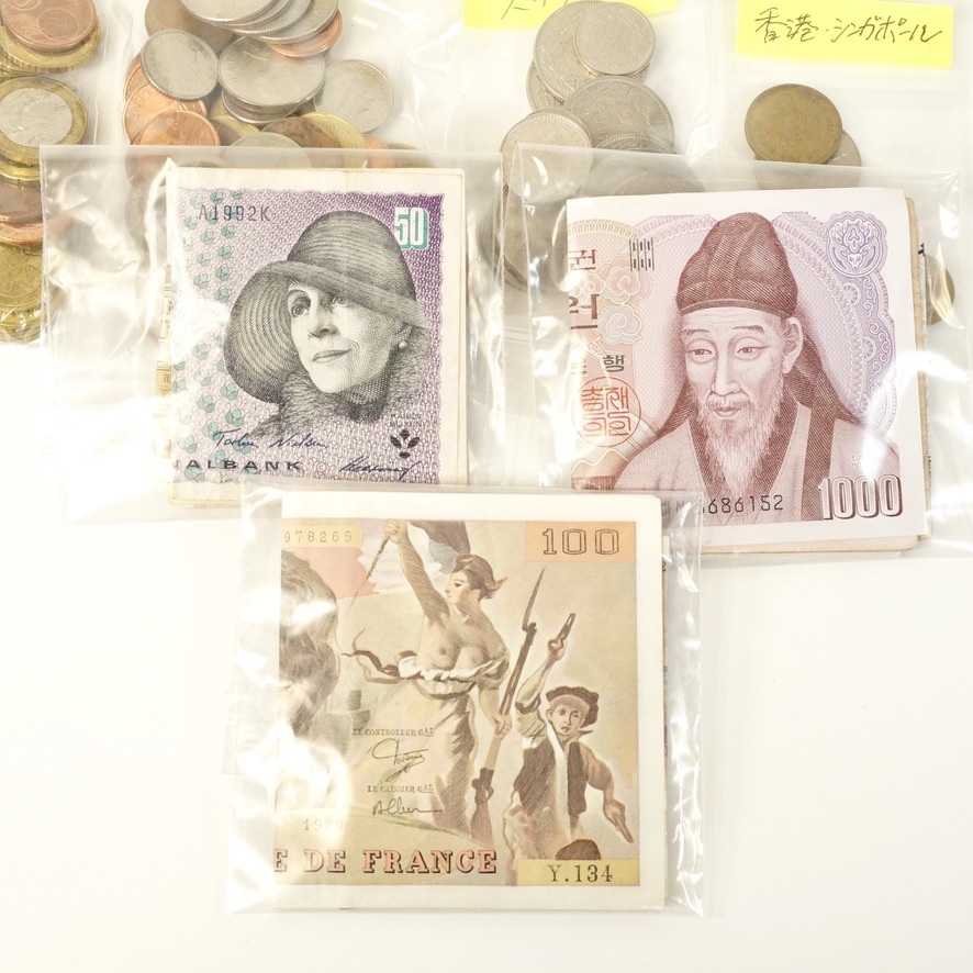 世界18種紙幣・硬貨コレクション USA スイス ドイツ フィンランド イギリス チェコ オランダ イタリア オーストリア フラン他多数 HYK_画像2