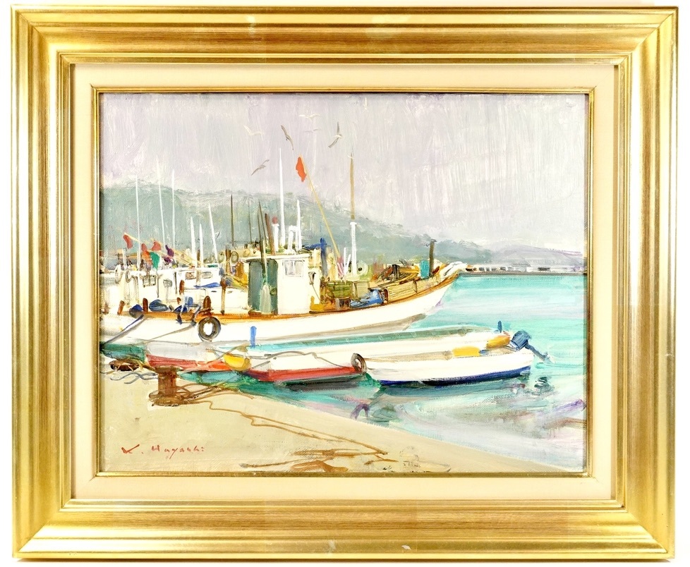 Yahoo!オークション - 50%OFF 林可耕作 油彩画 船着場 風景画 6 Yahoo!オークション - 50%OFF 林可耕作 油彩画 船着場 風景画 6