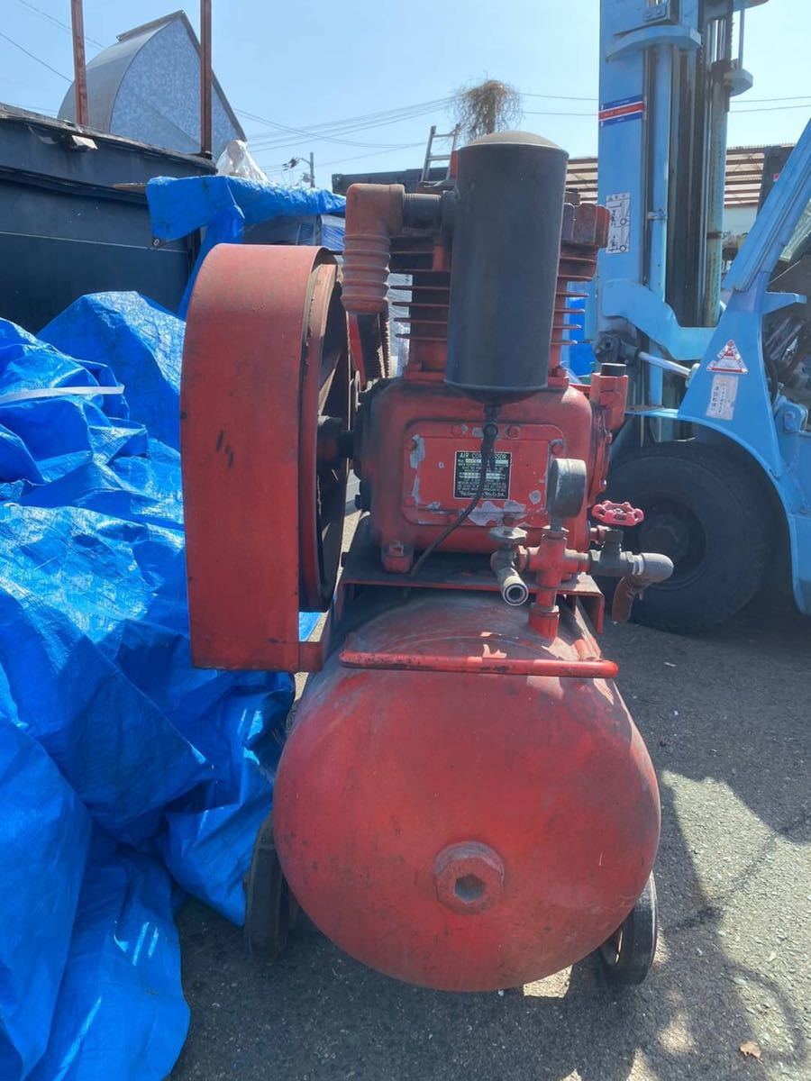B7086 富士コンプレッサー 3.7kw 5馬力 150L エアコンプレッサー