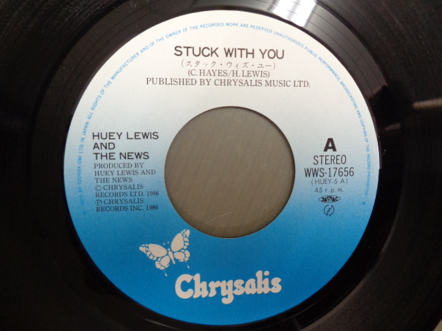 ヒューイ・ルイス・アンド・ザ・ニュースHUEY LEWIS AND THE NEWS/スタック・ウィズ・ユーSTUCK WITH YOU★シングル_画像5