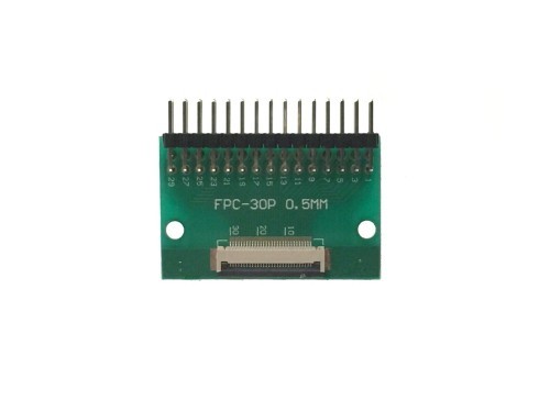 FPC/FFC （30ピン） （L型ピンヘッダ付き） フラットケーブル to ピンヘッダ 変換基盤 0.5mmピッチ to 2.54mmピッチ_画像1