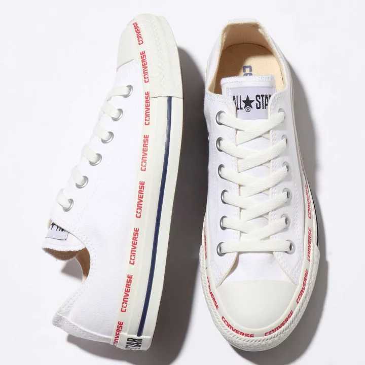 最値!定価7150円!新品!正規品!コンバースCONVERSE オールスター ロゴフォクシング OX高級キャンバス スニーカー 靴 ホワイト/白 28cm_画像2