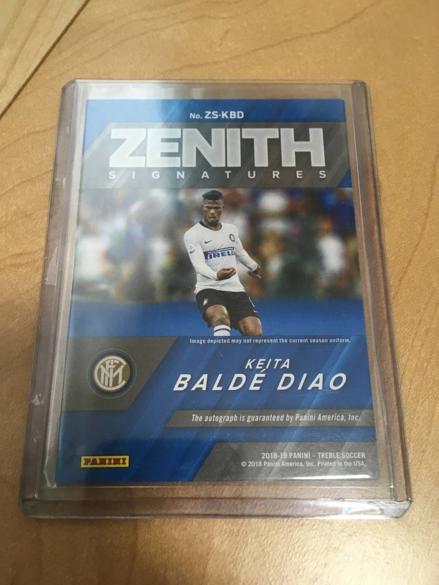 2018－19PANINI TREBLE ケイタ・デ・バルデ　インテル　直筆サイン　ZENITH_画像2