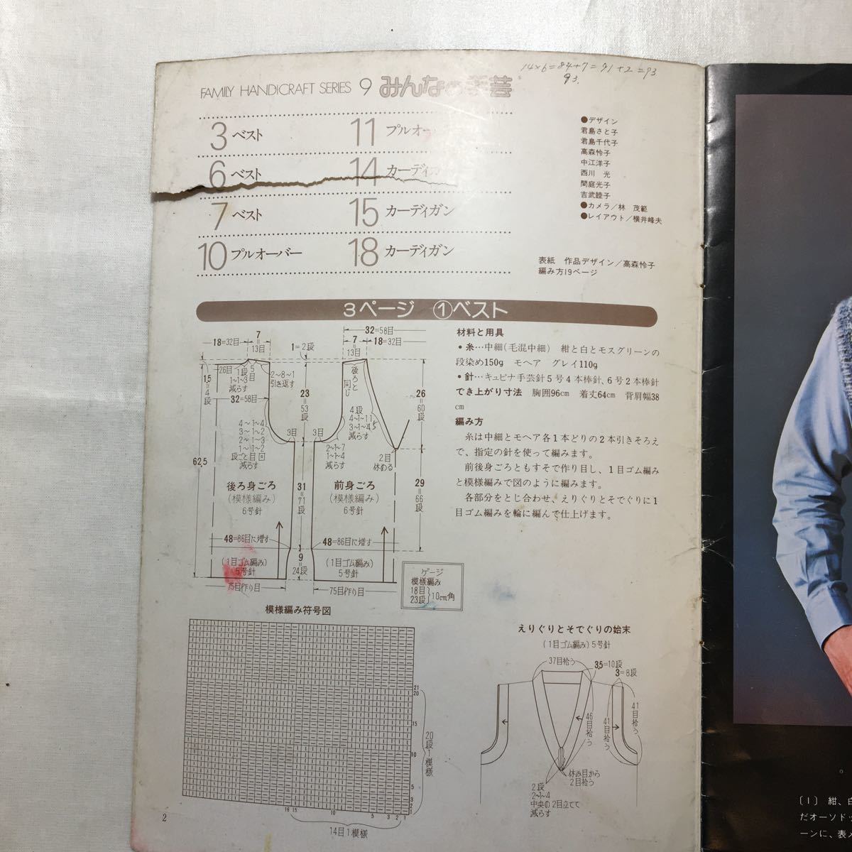zaa-247o♪みんなの手芸　男子のあみもの①　ファミリーハンドクラフト9　1976/10/10