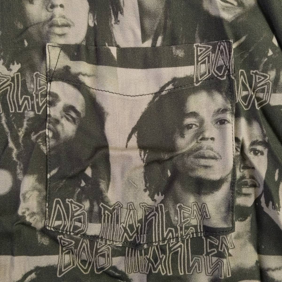 魅惑のバンド特集! 新品『H&M エイチアンドエム』“BOB MARLEY(ボブ・マーリー)” 半袖シャツ 総柄プリント サイズS 価格￥1999_画像7