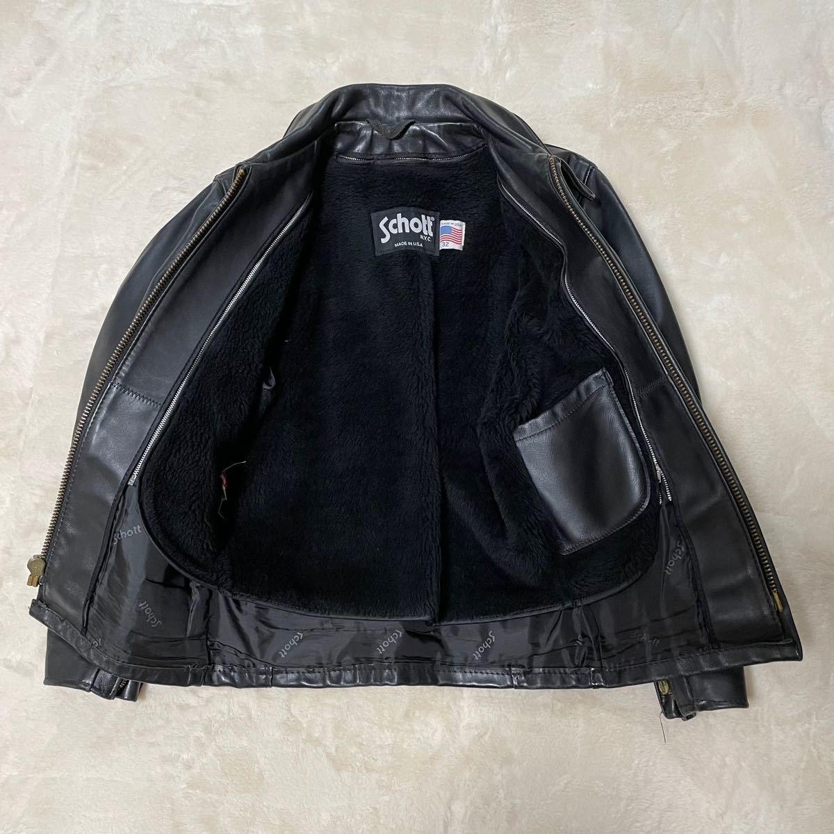 schott ショット 642 襟付き シングルライダース レザー schott ショット 642 襟付き シングルライダース レザー
