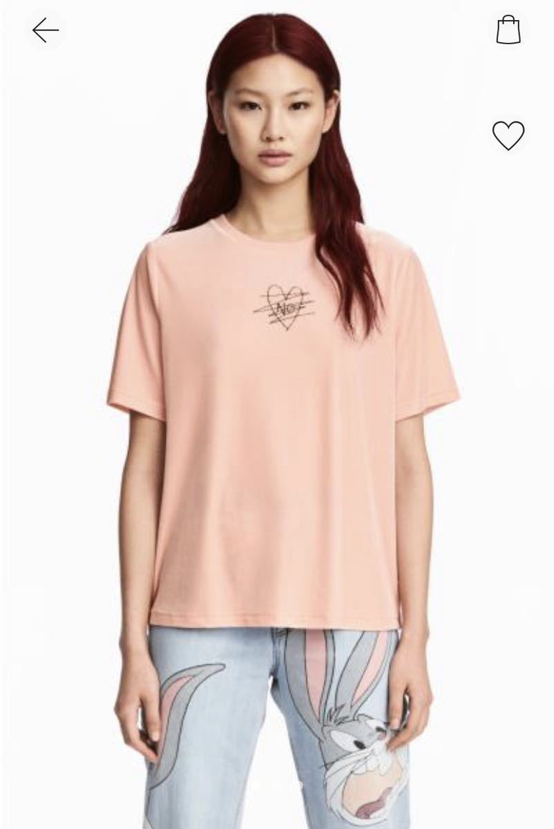 新品　ベロアTシャツ　ピンク　半袖Tシャツ