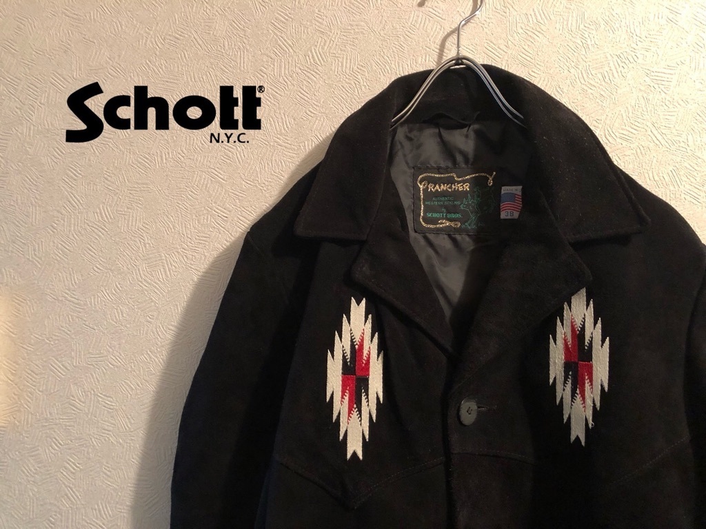 ◯ USA製 OLD SCHOTT ショット チマヨ スウェード レザージャケット