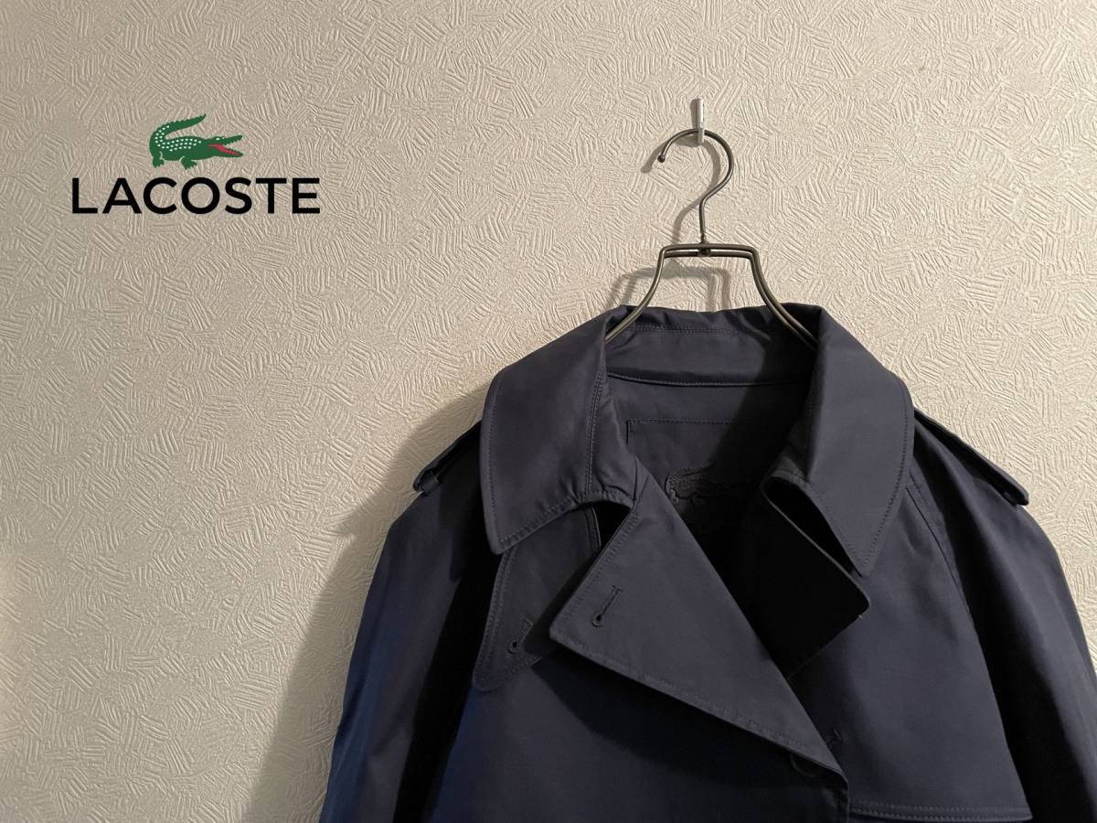 ◯ LACOSTE ショート トレンチ コート / ラコステ ジャケット ネイビー