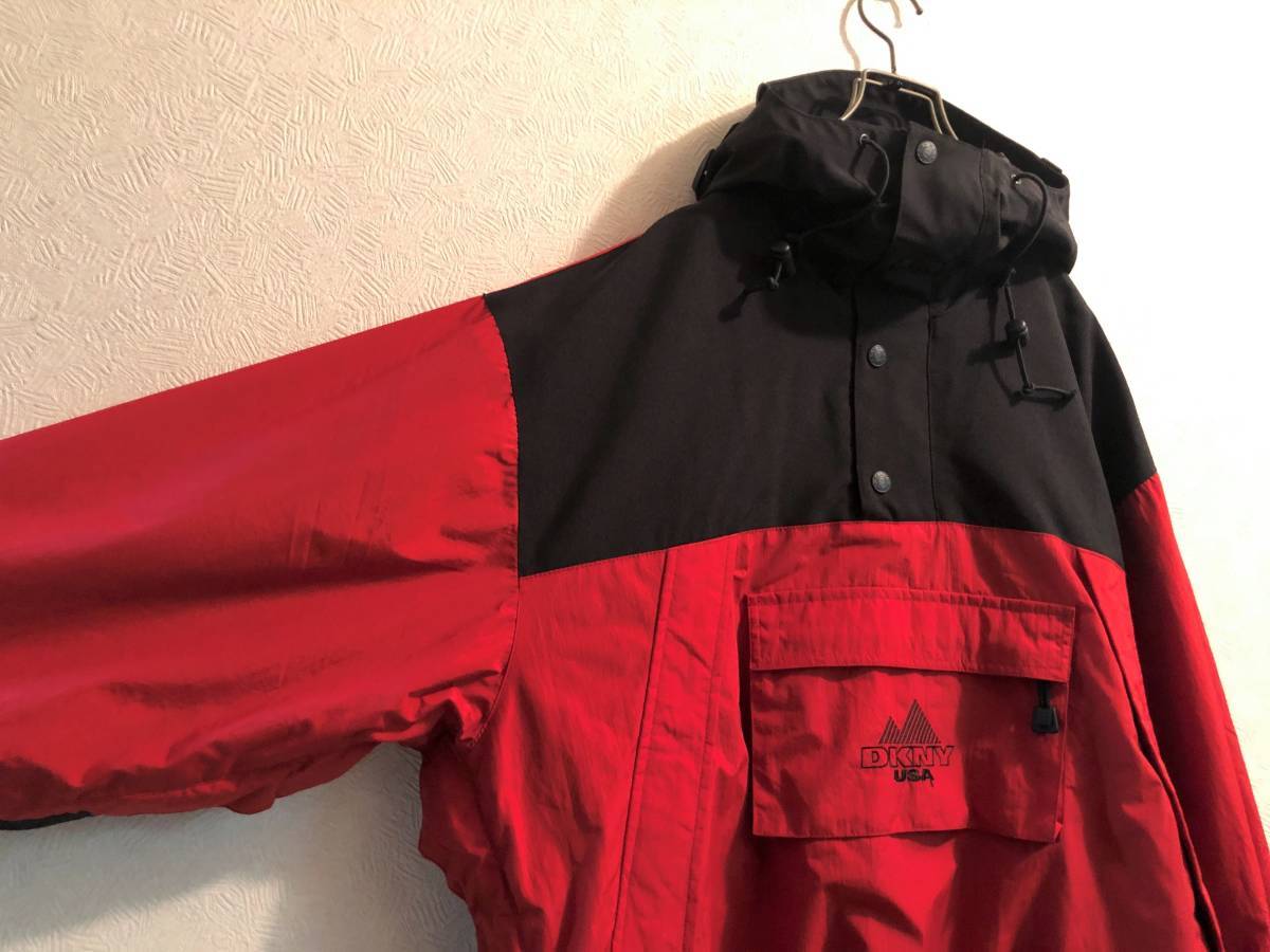 ◯ OLD 90s DKNY バイカラー アノラック パーカー ◯ OLD 90s DKNY バイカラー アノラック パーカー