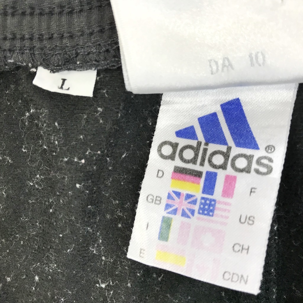 【人気】adidas/アディダス 3ストライプ ハーフパンツ ジャージ サイドライン ブラック サイズL/S2679_画像6