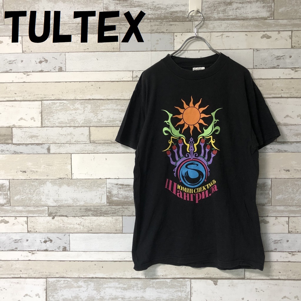 【人気】TULTEX/タルテックス インパクト イラスト Tシャツ 半袖 ブラック サイズM/A1914_画像1