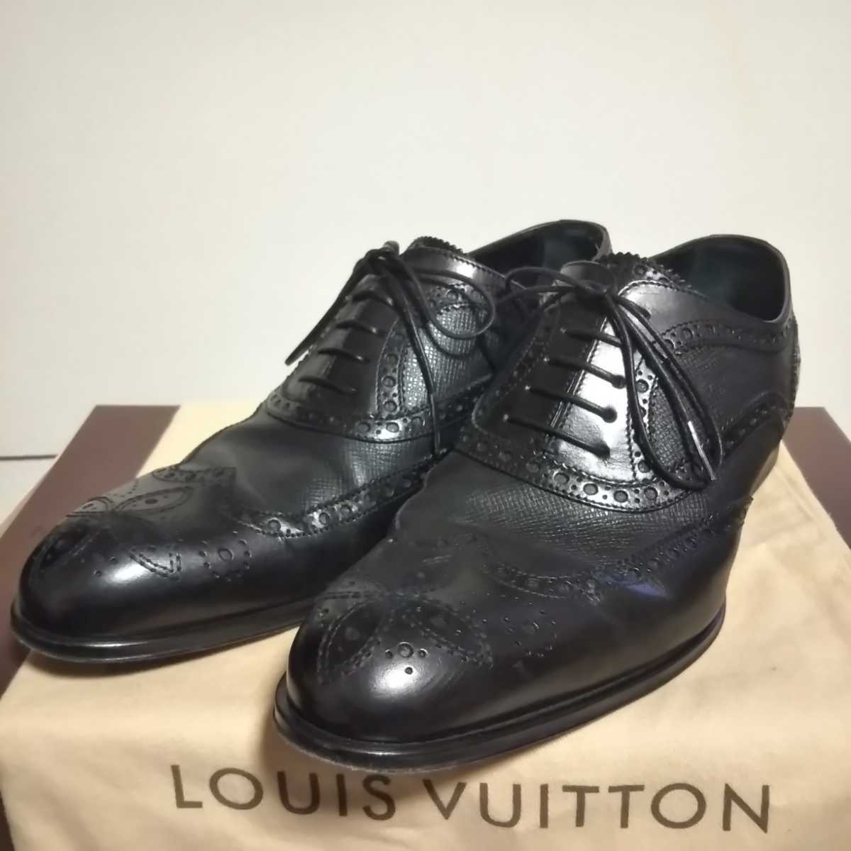 美品◇ルイヴィトン◇ウイングチップ メンズレザーシューズ7.5(26~26.5