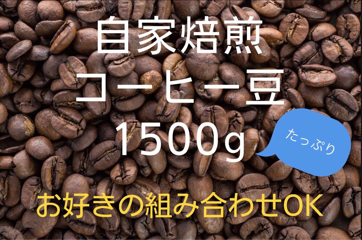 《注文後焙煎》自家焙煎コーヒー豆1500g (お好きな組み合わせOK！)