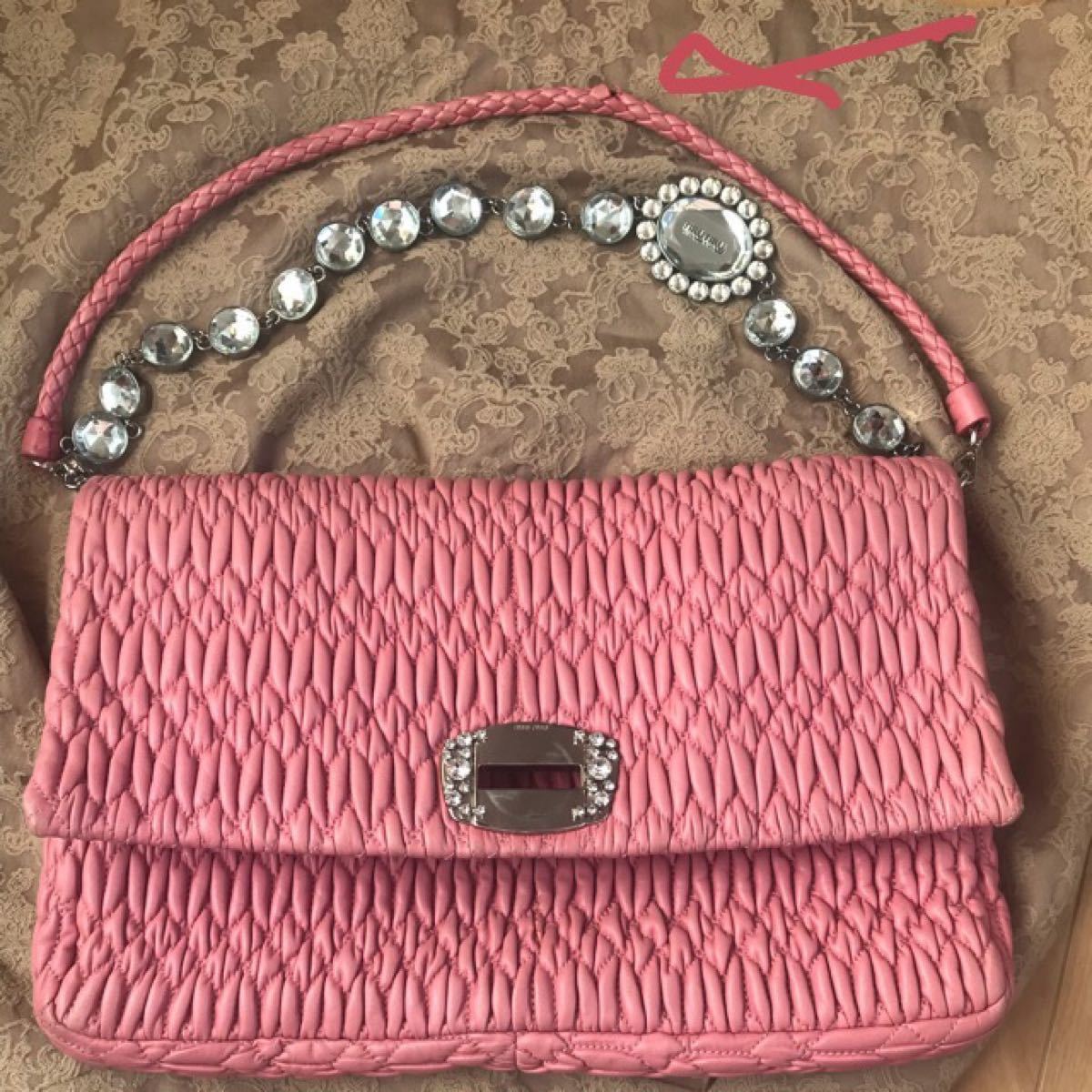 レザー ショルダー バッグ miumiuお値下げしました(¥39,000) rrbs.co.tz