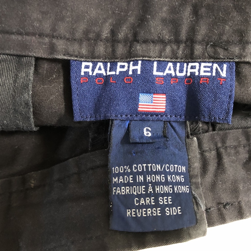 【人気】RALPH LAUREN POLO SPORT/ラルフローレン ポロスポーツ バックロゴ刺繍入り パンツ 裾広がり ブラック サイズ6 レディース/A1632_画像7