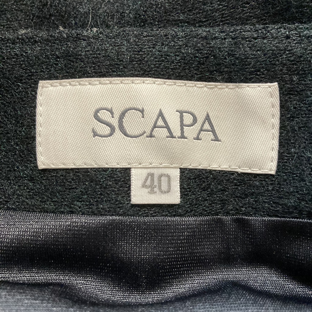 [ popular ]SCAPA/ Scapa wool . knee height skirt side belt gya zha cai do fastener charcoal gray size 40/A659